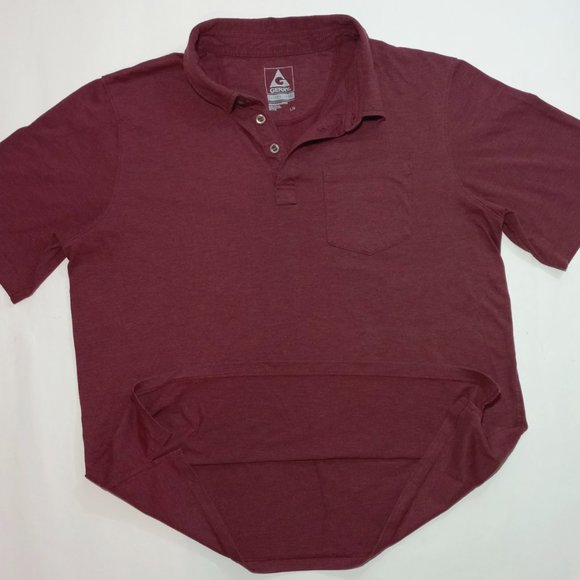 Gerry Polo Shirt Maroon Short Sleeve Mens Size L - Picture 4 of 9